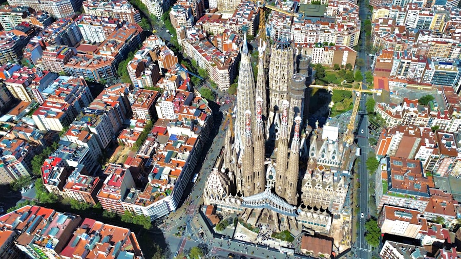 Vista de Barcelona y su arquitectura
